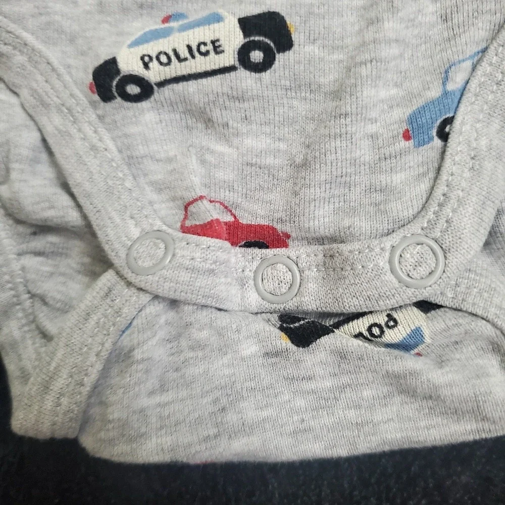 H&M baby boy set shirt/ pant cars‎ printed size 2-4 months